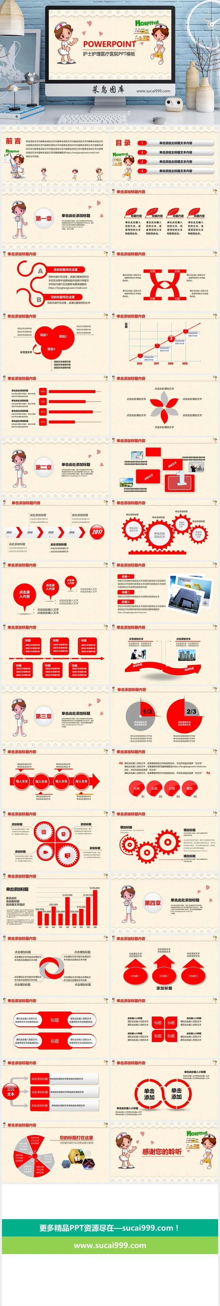 医疗护理 工作计划总结 PPT模板