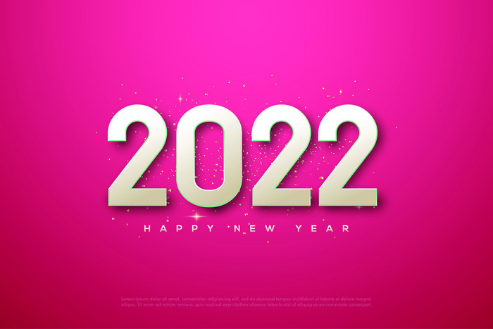 2022创意艺术字体新年虎年圣诞节数字立体质感文字AI矢量设计素材