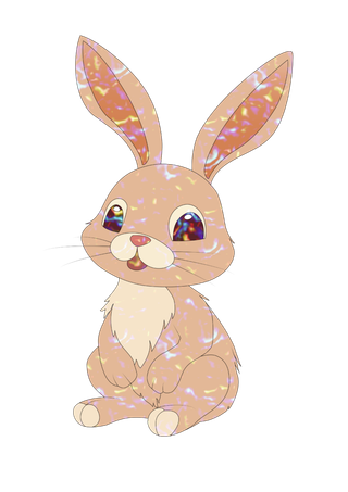 卡通兔子画册插画免抠素材
