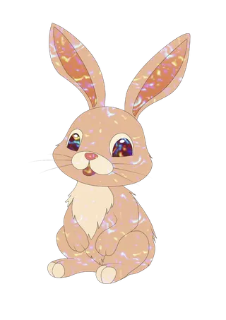 卡通兔子画册插画免抠素材