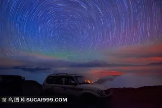 青藏贡嘎雪山星空风景大图