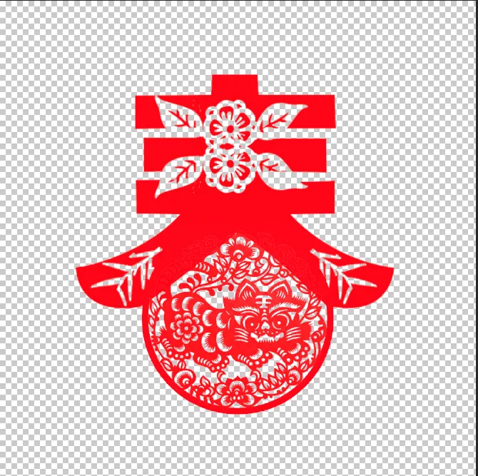 窗花以其特有的概括和夸张手法将吉事祥物psd模版下载