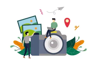 扁平化人物场景办公互联网等距ai矢量设计网页海报UI素材插画