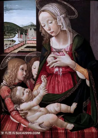 宗教主题油画作品