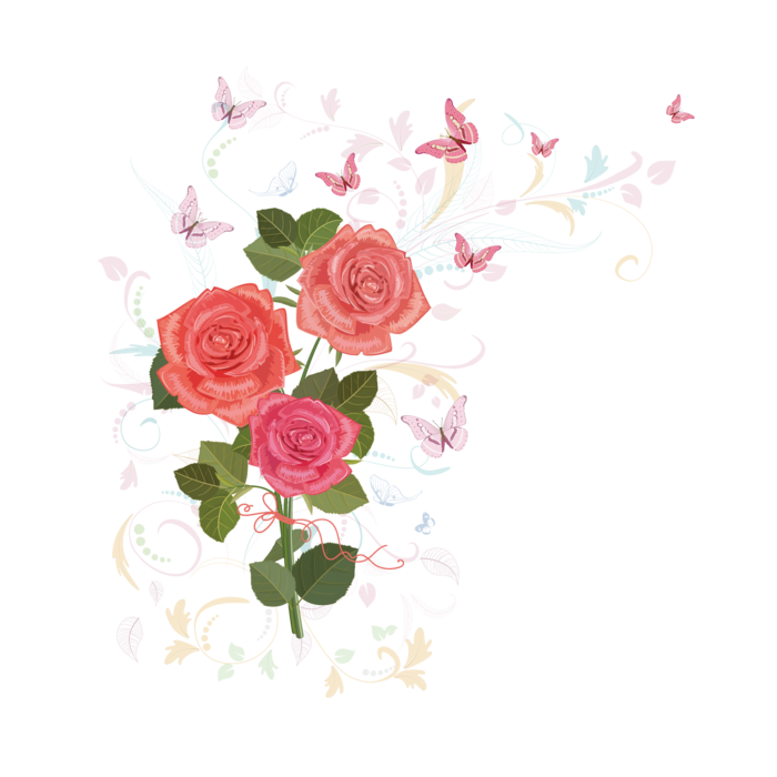 鲜花玫瑰免扣素材