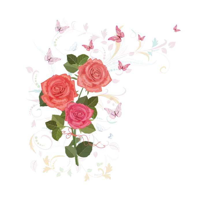 鲜花玫瑰免扣素材