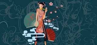 国潮风格海报背景 