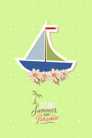 夏天海报|矢量|插画|扁平|风格