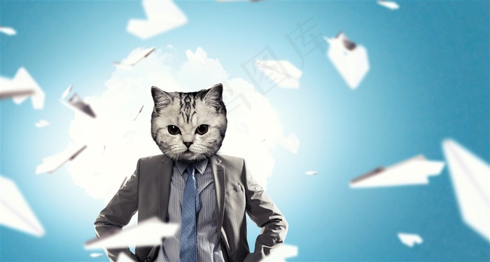 顶着猫脑袋的男人