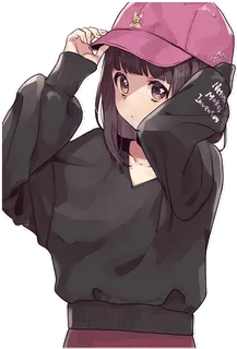 帽子休闲女孩卡通人物 帽子休闲女孩卡通人物