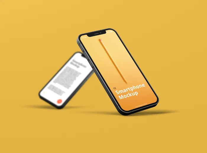 02-iphone12手机界面样机psd模版下载