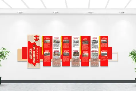 中国人民解放军光辉历程党建文化墙