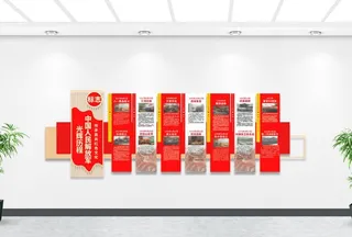 中国人民解放军光辉历程党建文化墙