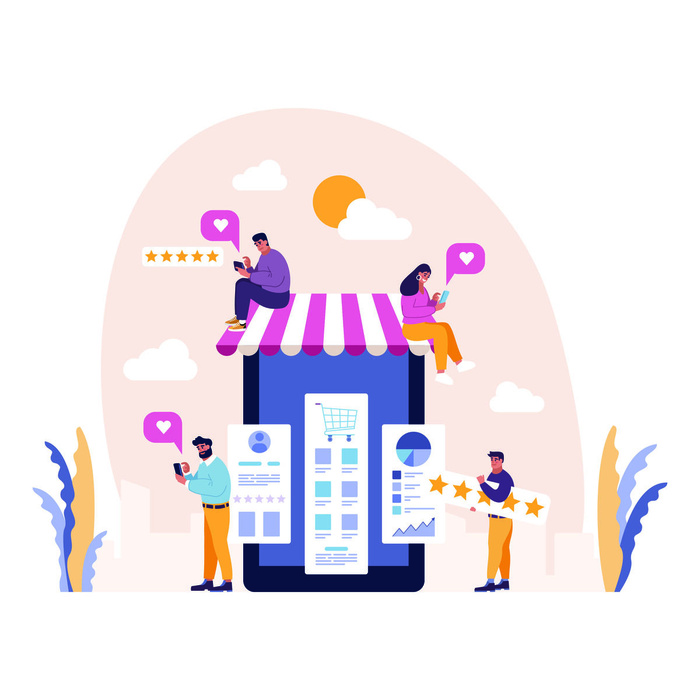 扁平化人物场景办公互联网等距ai矢量设计网页海报UI素材插画