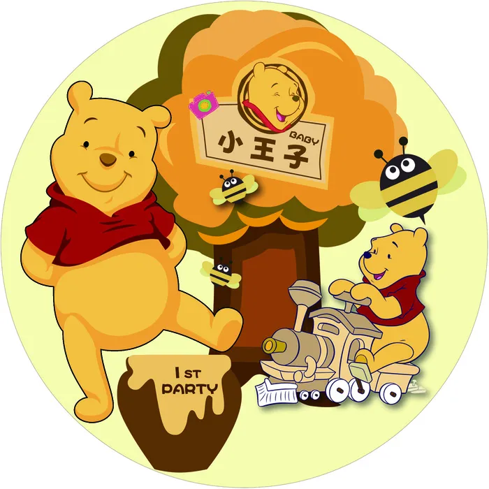 维尼熊生日展板psd模版下载
