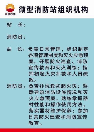 微型消防站组织机构