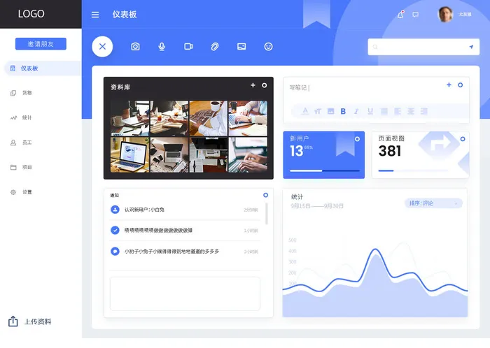 可视化大数据科技网页后台管理图表软件AI界面PSD模版素材源文件psd模版下载