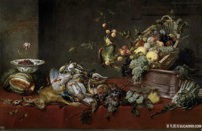 斯奈德静物水果花卉油画图片