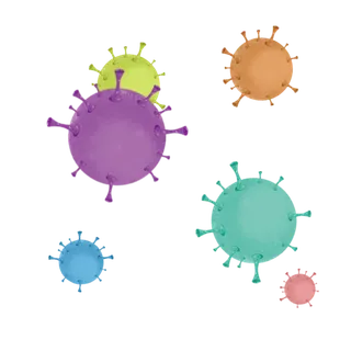 各种病毒彩色插图