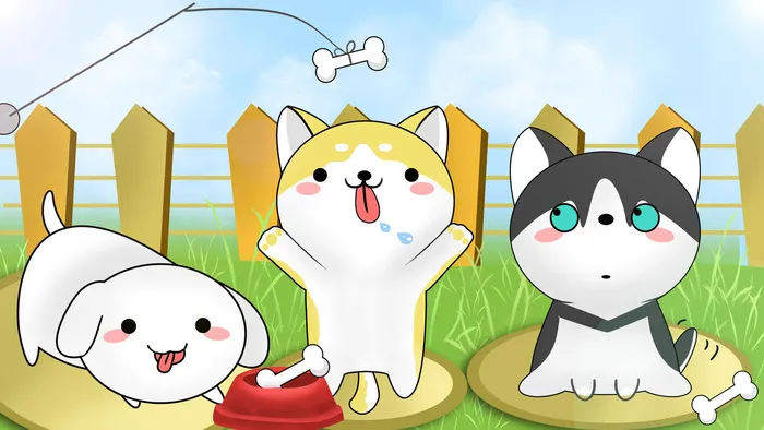 卡通萌宠小猫咪绘画PSD素材