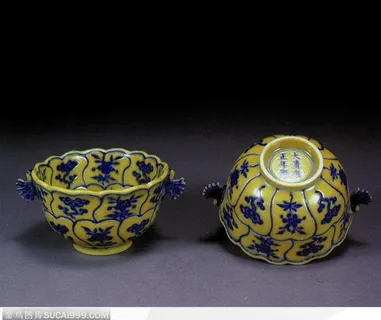 中华传统-精美的黄色的碗