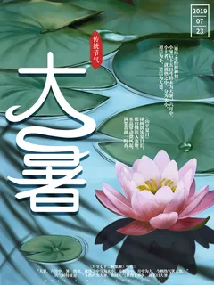 传统节气大暑海报
