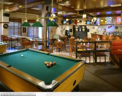 休闲区与桌球台