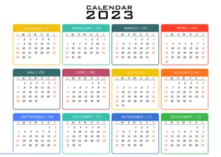 2023日历 2023年挂历 兔年日历 