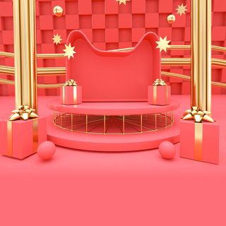 立体C4D场景电商首页主图直通车促销banner海报背景PSD素材