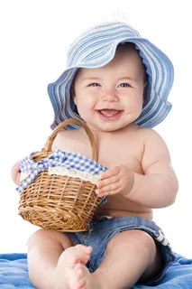 微笑的可爱宝宝