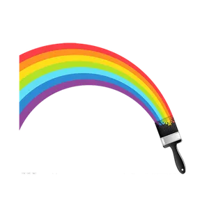 彩虹毛刷笔