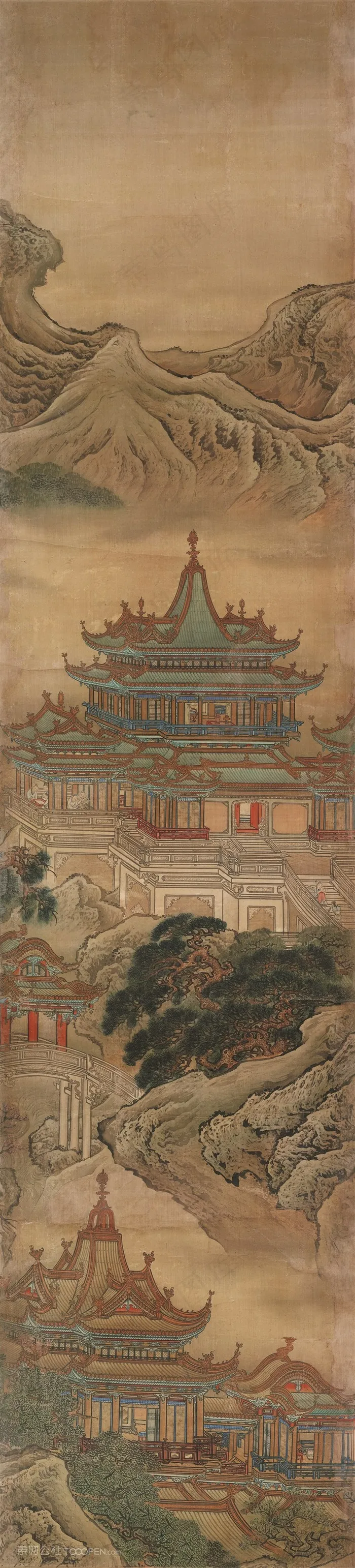高清古典仿古山水图国画图片