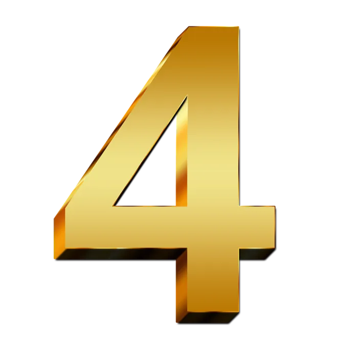 数字4金色