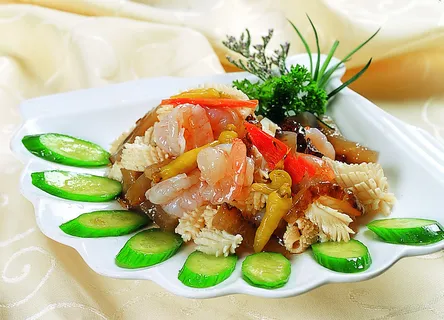 川菜湘菜高清菜谱 青瓜小海鲜 川菜湘菜高清菜谱 青瓜小海鲜