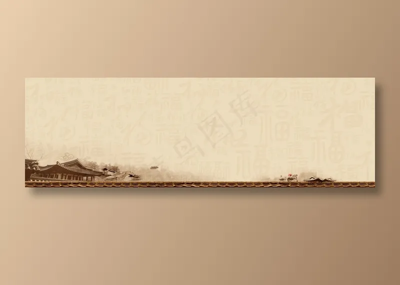 中国风水墨banner海报背景psd模版下载