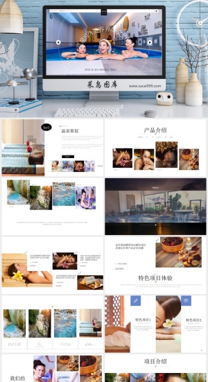 项目策划  美容会所  PPT模板预览图