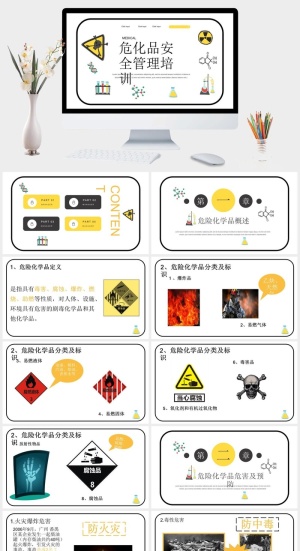 危化品安全管理培训课件PPT模板预览图