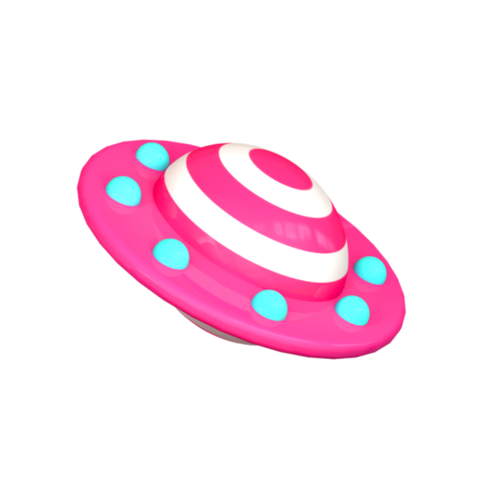 可爱萌萌哒3d立体飞碟