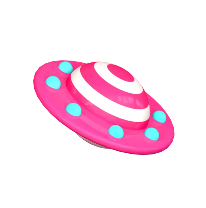 可爱萌萌哒3d立体飞碟
