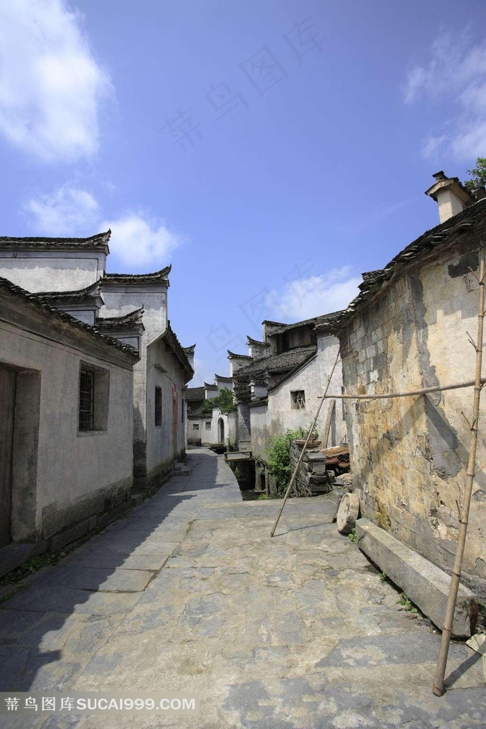 黄山西递古镇建筑素材