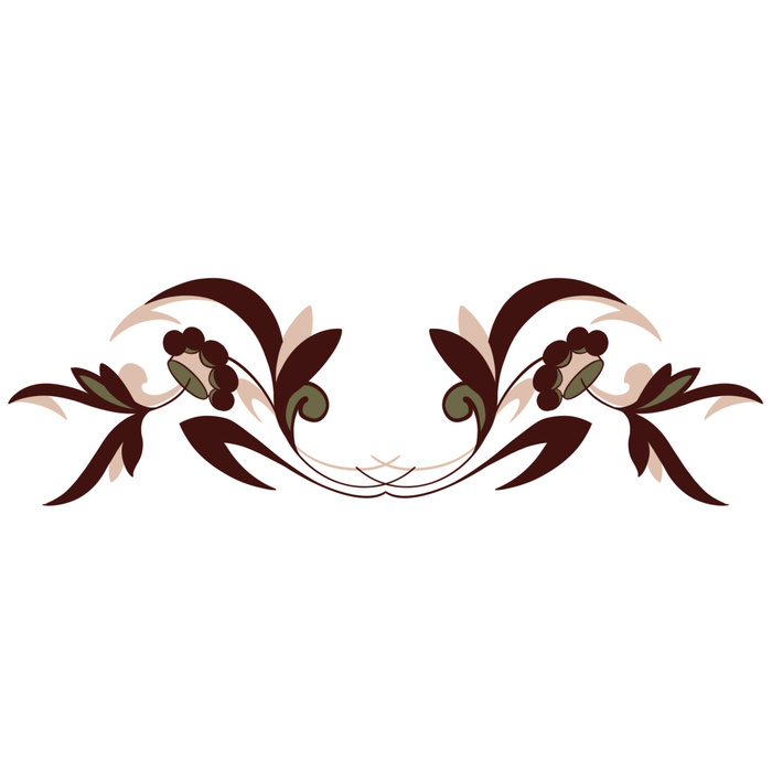 复古中国风国潮敦煌花纹花草插画手绘装饰小元素PSD素材