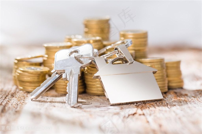 钥匙与金币高清图片