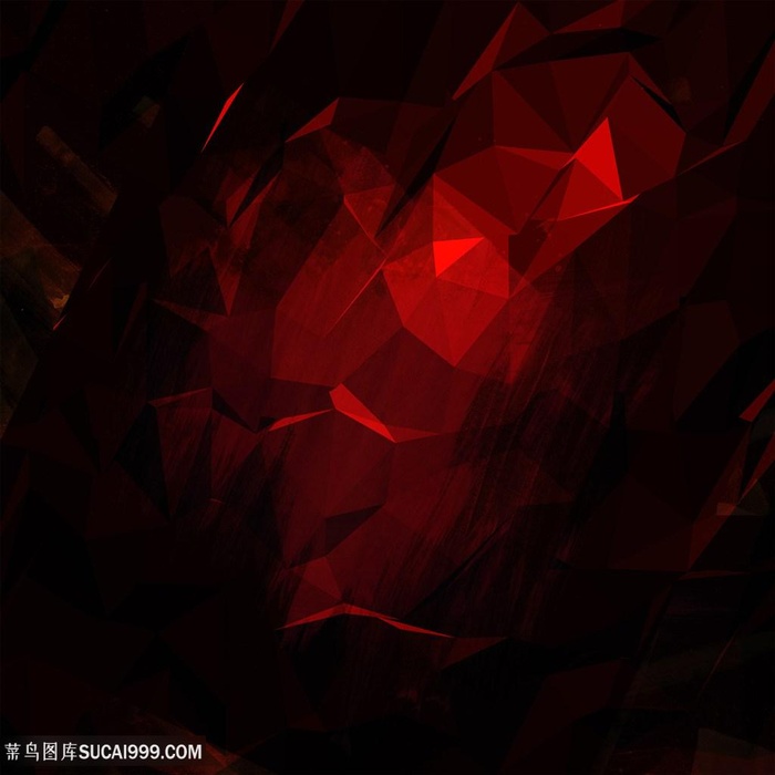 立体质感红色几何背景高清图片