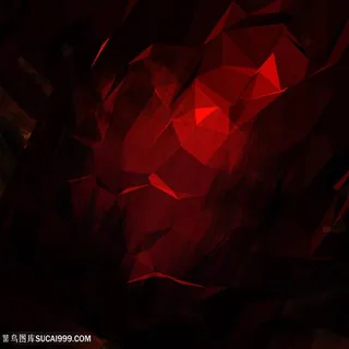 立体质感红色几何背景高清图片