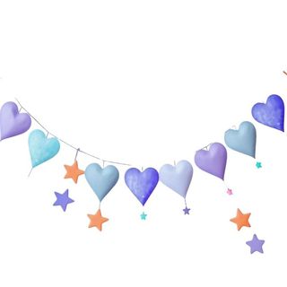 彩旗气球装饰彩色免抠