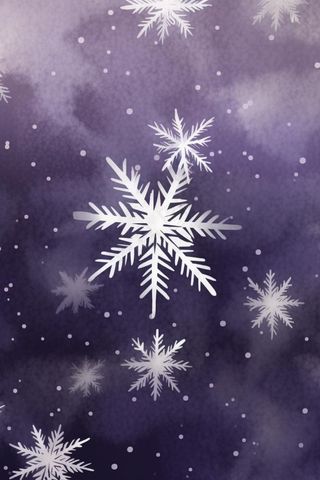 紫色夜景雪花唯美背景