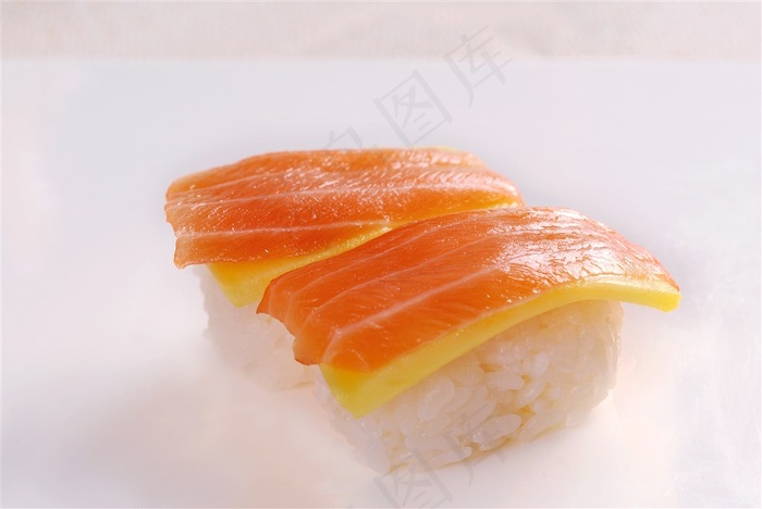 握寿司芒果三文鱼美食素材