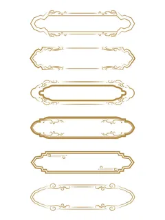 国潮风中式中国古典标题文字文本框边框标题框AI矢量设计素材模板