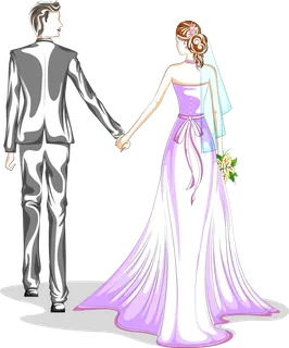 婚纱卡通人物婚礼白纱结婚婚纱摄影手绘