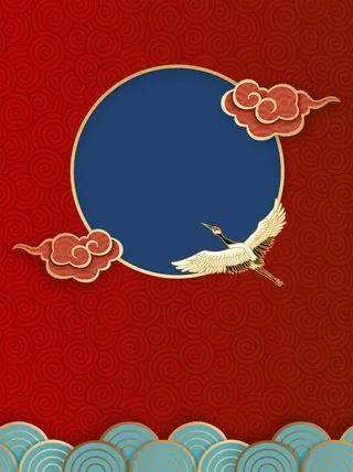 中式古典国潮来袭海报展板宣传背景图PSD设计PS模板素材